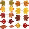 100 Pcs Artificial Maple Leaves Autumn Fall Leaves Bulk Assorted Mixed Garland for Craft,Wedding,Festival,Thanksgiving Party Decorations